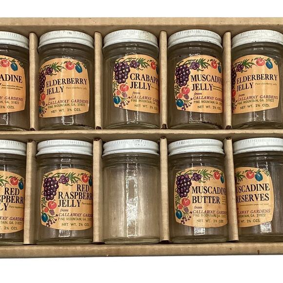 Rare Vintage Callaway Gardens Goodies from the Gardens 12-Jar Sampler Box - Picture 8 of 12